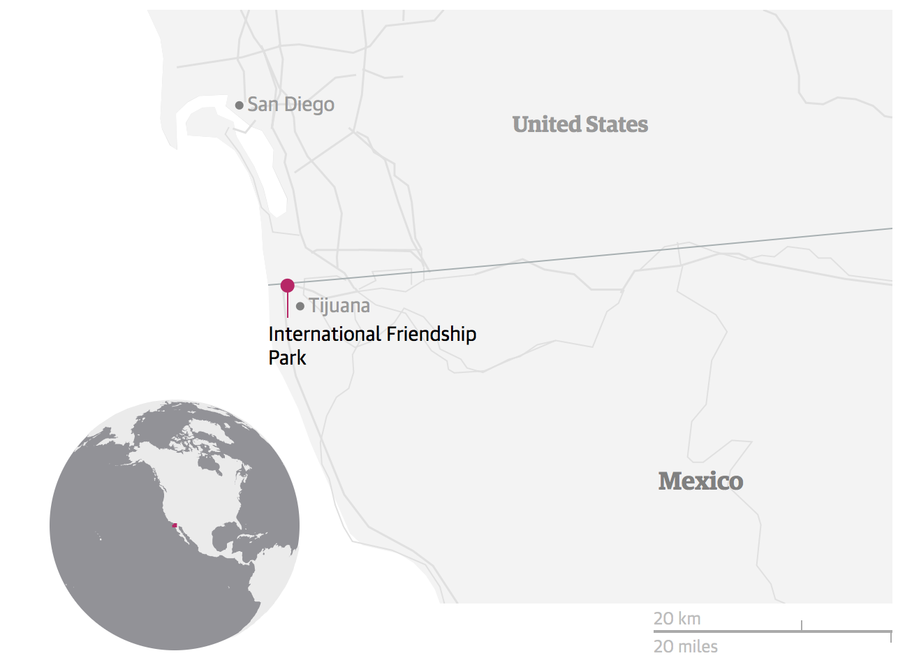 Confine Usa-Messico (fonte: Guardian)